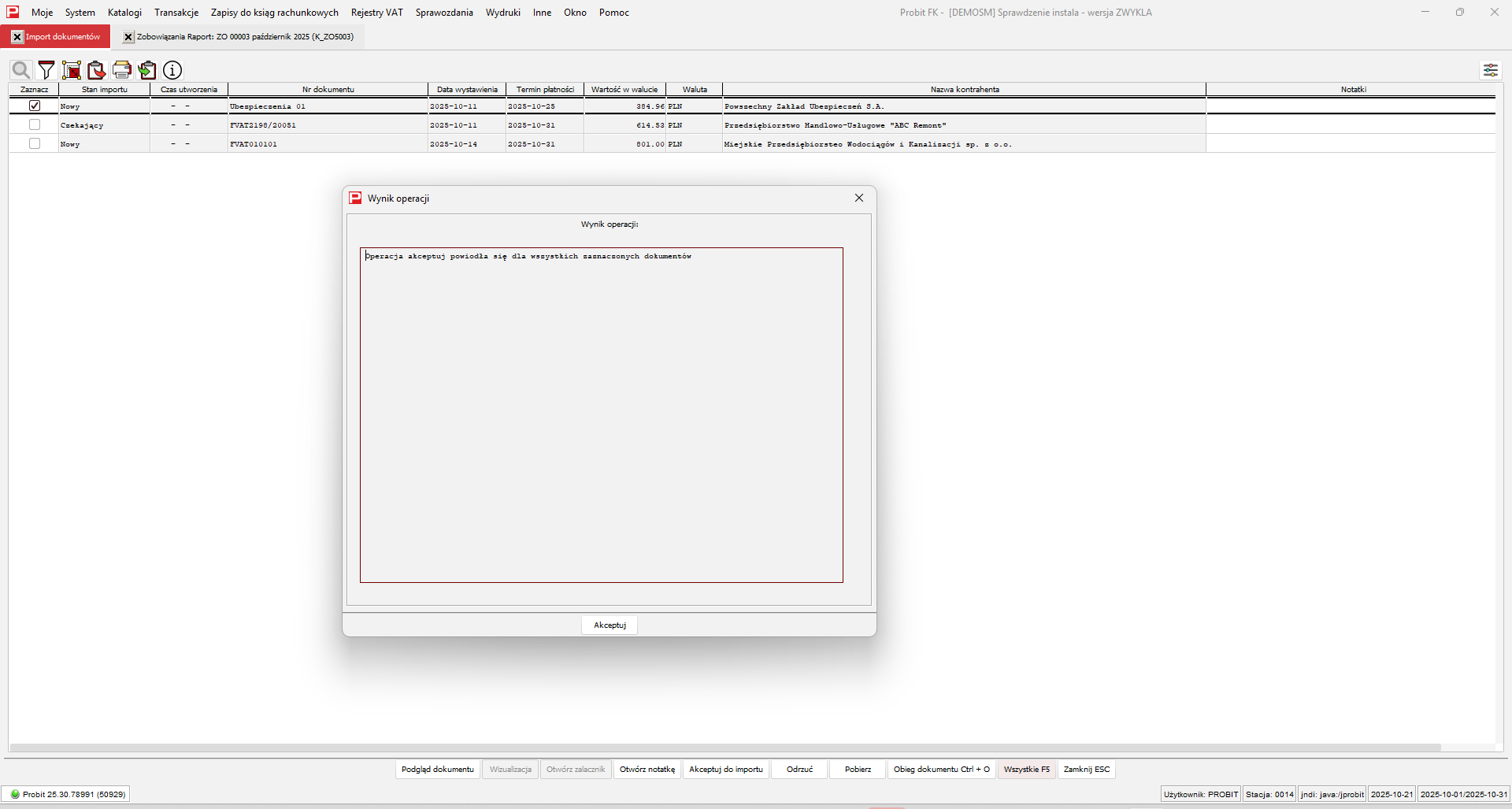 FK - Import dokumentu do wysłania KSeF_PROBIT FK - Import dokumentu do wysłania KSeF_PROBIT